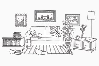 draw vector outline, details art or line art illustration