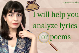 help you analyze lyrics or poems from your own unique perspective
