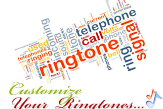 make 3 custom ringtones from your words or fave songs
