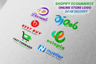 design shopify ecommerce website logo for your online store