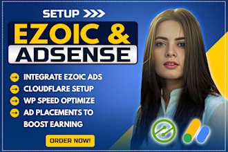 integrate ezoic with his partner adsense and set it up with your website