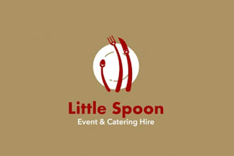 do super classic attractive spoon hire company logo for your business