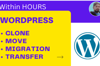 migrate wordpress website or move, transfer, backup