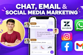 linkedin marketing, chat support, sales
