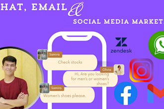 linkedin marketing, chat support, sales