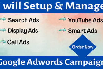 setup n manage google search ads, shopping ads, display ads