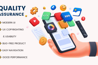 test your apps or website for user testing, usability, and functionality