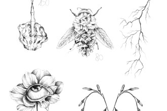 draw illustrations flower botanical for your tattoo