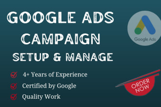setup and manage google ads adwords PPC campaigns with conversion tracking