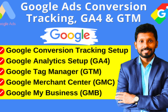 setup google ads conversion tracking, ga4, GTM, gmc