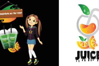 creative logo design for juice bar