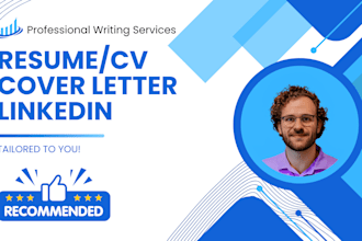 write and upgrade your resume, CV, cover letter, linkedin
