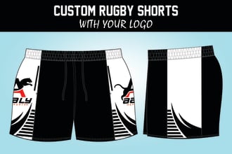 do amazing rugby short and streetwear mesh short mockup