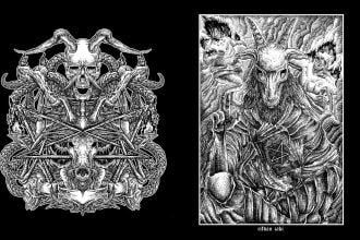 dark arts black metal illustration