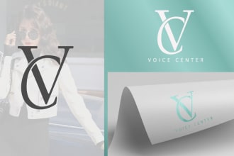 create initial letters logo in geometric shape