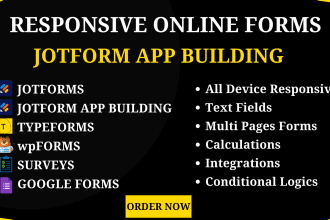 create jotforms, typeform, wpforms, google forms, and survey