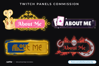 design awesome twitch panels for vtuber and streamer