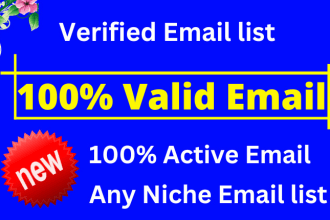 collect targeted active and verified niche email list for email marketing
