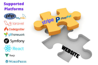 integrate stripe and paypal payment on laravel website