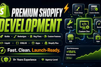 build a premium shopify store or fix shopify issues