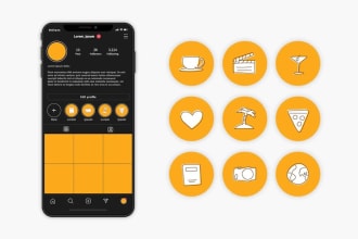 design professional instagram story highlight cover icon