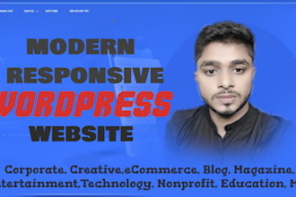 create modern and responsive wordpress website