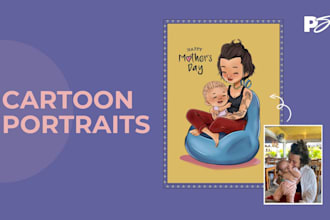transform your photos into  cartoon portraits perfect for any occasion