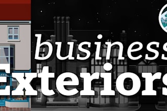 illustrate any business or shop front digitally