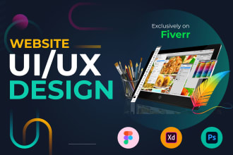 do website ui design, dashboard, UI UX design in xd