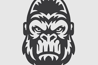 design a professional modern gorilla logo