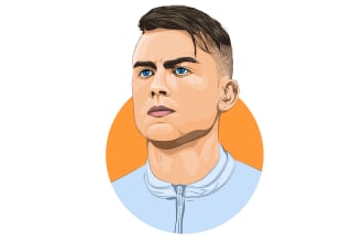 draw amazing vector portrait cartoon headshot avatar