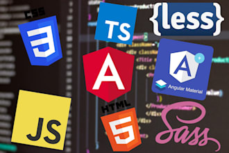 build modern websites using angular, HTML, CSS, and javascript