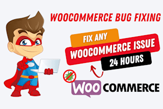 fix any woocommerce issues and ecommerce bug