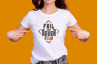 do trendy custom typography t shirt design
