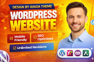 create customize wordpress website by avada theme avada builder