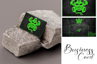 create 4 different business card design within 5 hours