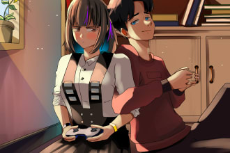 draw anime or comic style ilustration for you