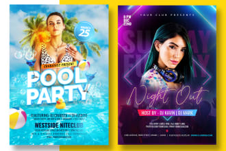 design a five star modern party, event, club, dj