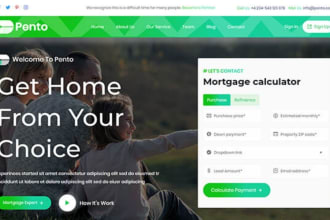 mortgage website mortgage landing page mortgage website with calculator mortgage