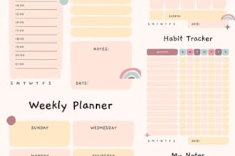 create high quality custom planner, calender, school schedule, invoice