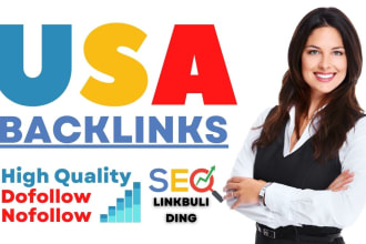 build high quality USA backlinks, forum comments, and manual SEO link building