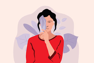 create 2d flat vector illustration for website and app