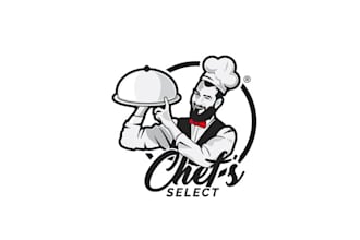 do amazing modern nice chefs select logo fast delivery