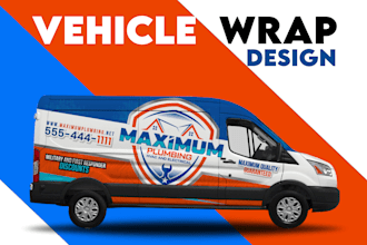 a stunning and professional vehicle wrap design for cars, vans, trucks, and suvs