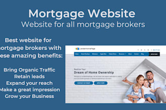 design mortgage landing page broker website mortgage website