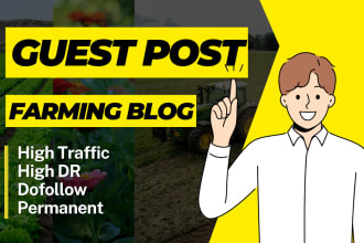 provide premium SEO dofollow backlinks on agriculture site