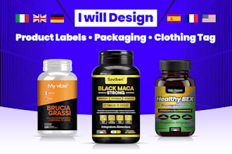 design your product labels, packaging, or clothing tag