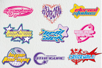 custom y2k streetwear logo design