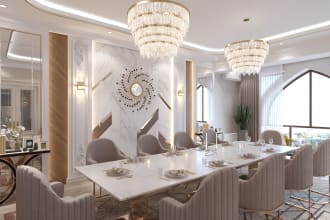 render 3d interior or 360 panorama apartment, house