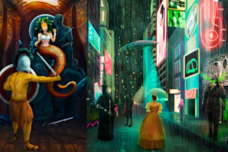 draw promo art or concept art for your game